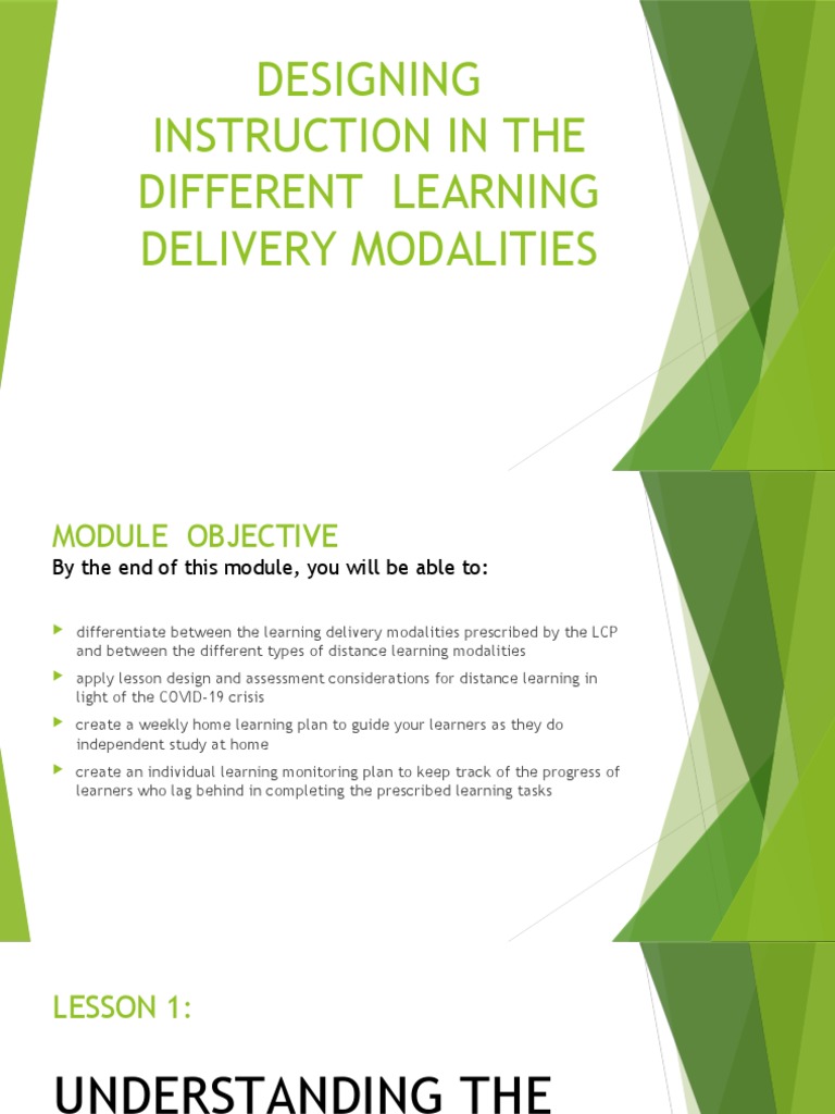 Module 3a Lesson 1 | PDF | Distance Education | Educational Technology