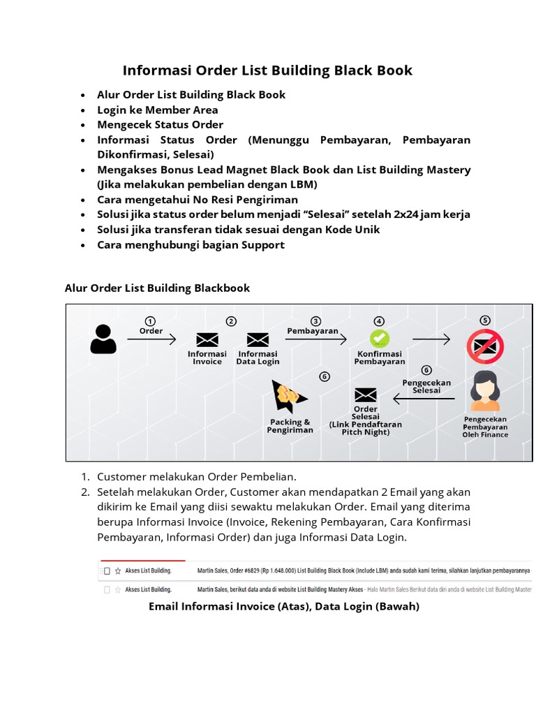 Panduan Order List Building Black Book | PDF | Pengelolaan Keuangan ...