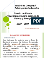 CLASE 4.-PROCEDIMIENTO PARA EL BALANCE DE MATERIA Y ENERGIA