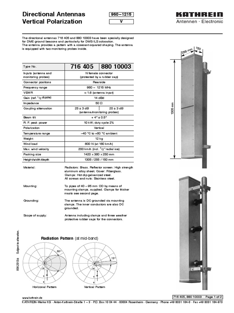 Directional Antennas for DME and DMS-ILS | PDF | Antenna (Radio ...