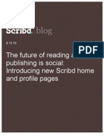 Introducing New Scribd Home and Profile Pages, Scribd Blog, 9.13.10