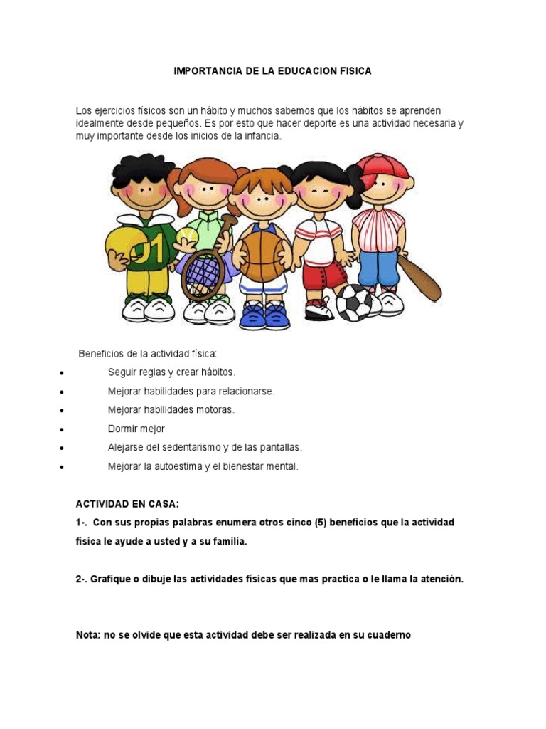 Importancia De La Educación Física Pdf