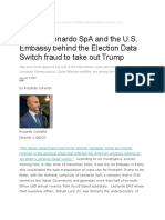 Conte, Leonardo Spa and The U.S. Embassy Behind The Election Data Switch Fraud To Take Out Trump