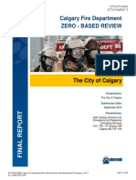 CALGARY FIRE DEPARTMENT ZEROBASED REVIEW and ADMI Attach 3 Calgary Fire Department ZeroBased Review Report From Behr Energy Services LTD