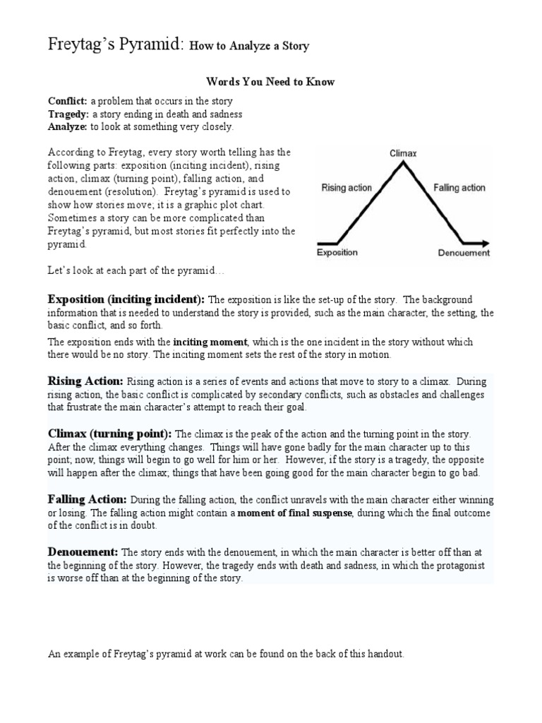 Freytag Pyramind Practice and Notes | PDF | Plot (Narrative)