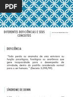 Diferentes deficiências e seus conceitos