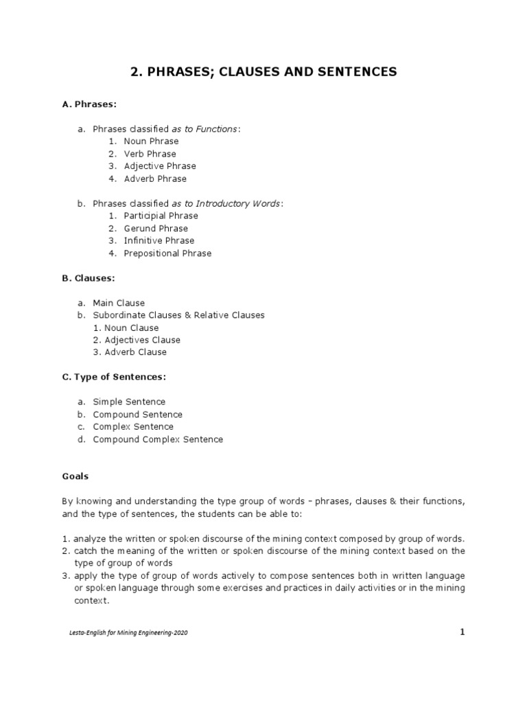Phrases Clauses And Sentences Worksheet Comma Quizzes Worksheets