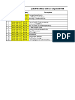 List of Checklist For Alignment Track Design For BLT