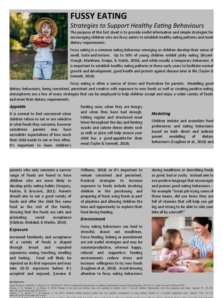 Fussy Eating Strategies To Support Healthy Eating Behaviours Children
