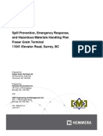 Spill Prevention, Emergency Response, and Hazardous Materials Handling Plan Fraser Grain Terminal 11041 Elevator Road, Surrey, BC