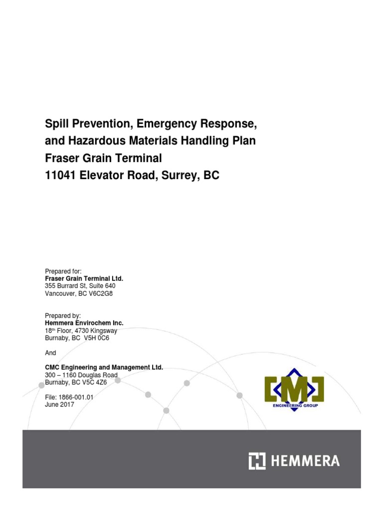 Spill Prevention, Emergency Response, and Hazardous Materials Handling