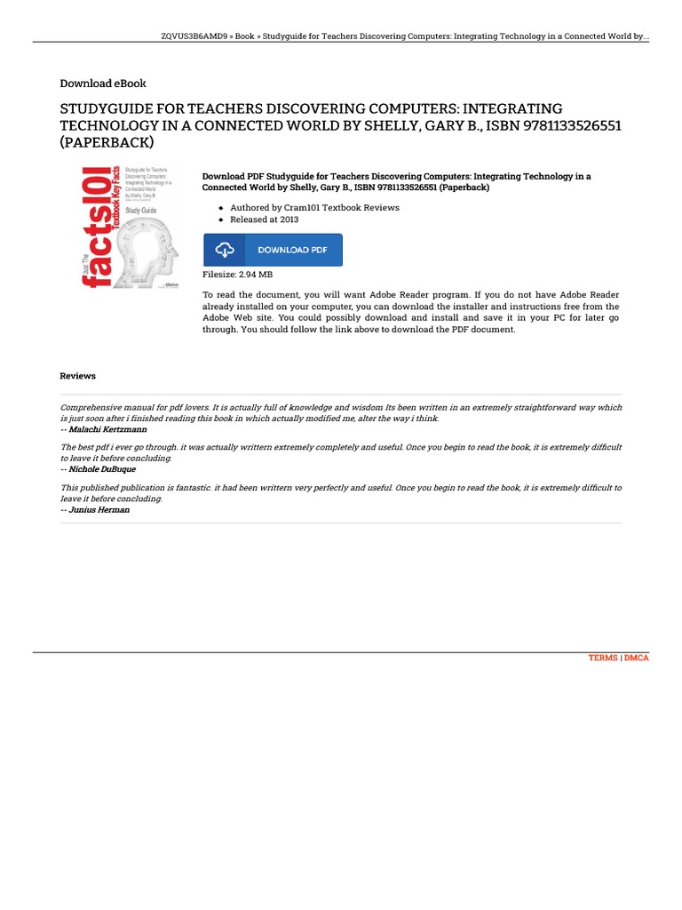 File S Studyguide For Teachers Discovering Computers in | PDF