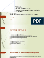 Performance Management Course Outline