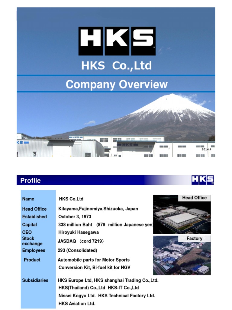 HKS Corporate Introduction | PDF | Engines | Diesel Engine