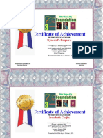 Certificate of Achievement for Top Students