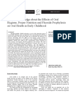 [23350245 - Balkan Journal of Dental Medicine] Parents´ Knowledge about the Effects of Oral Hygiene, Proper Nutrition and Fluoride Prophylaxis on Oral Health in Early Childhood