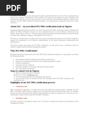 Introduction to ISO 9001