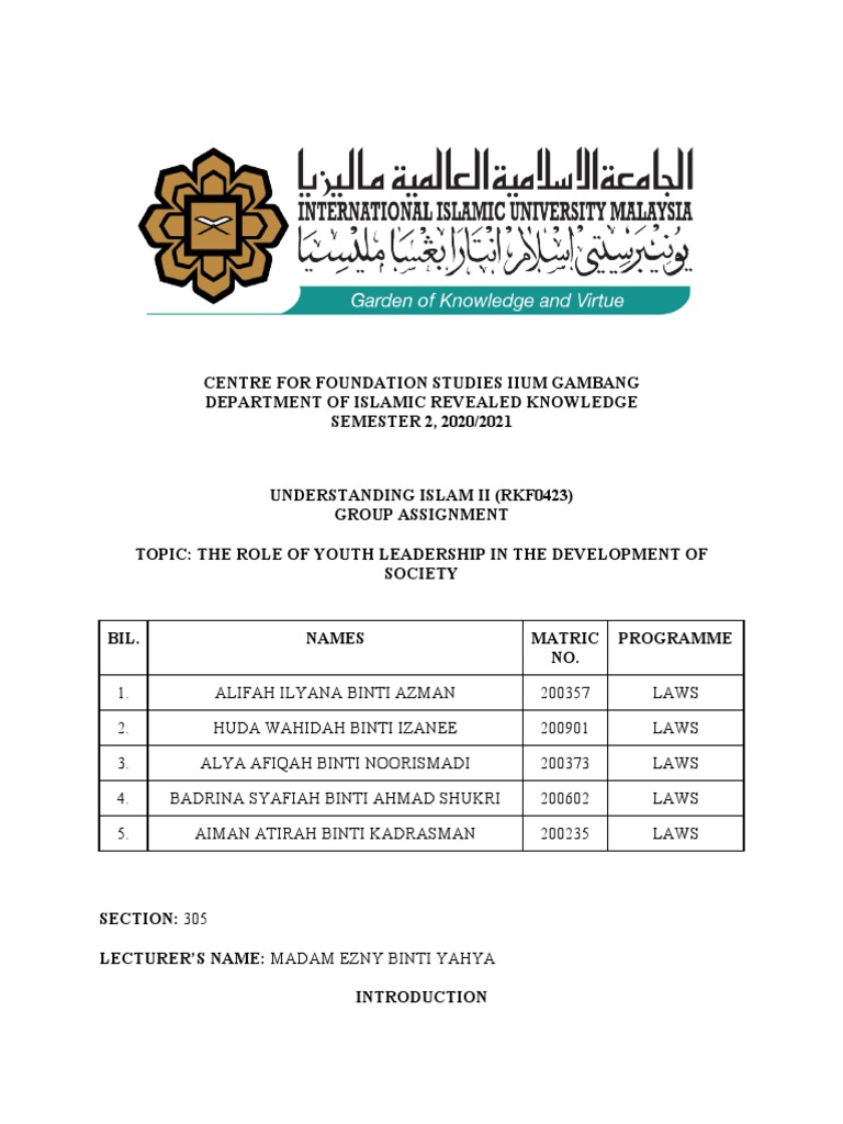 Youth Leadership's Role in Society Development | PDF | Leadership ...