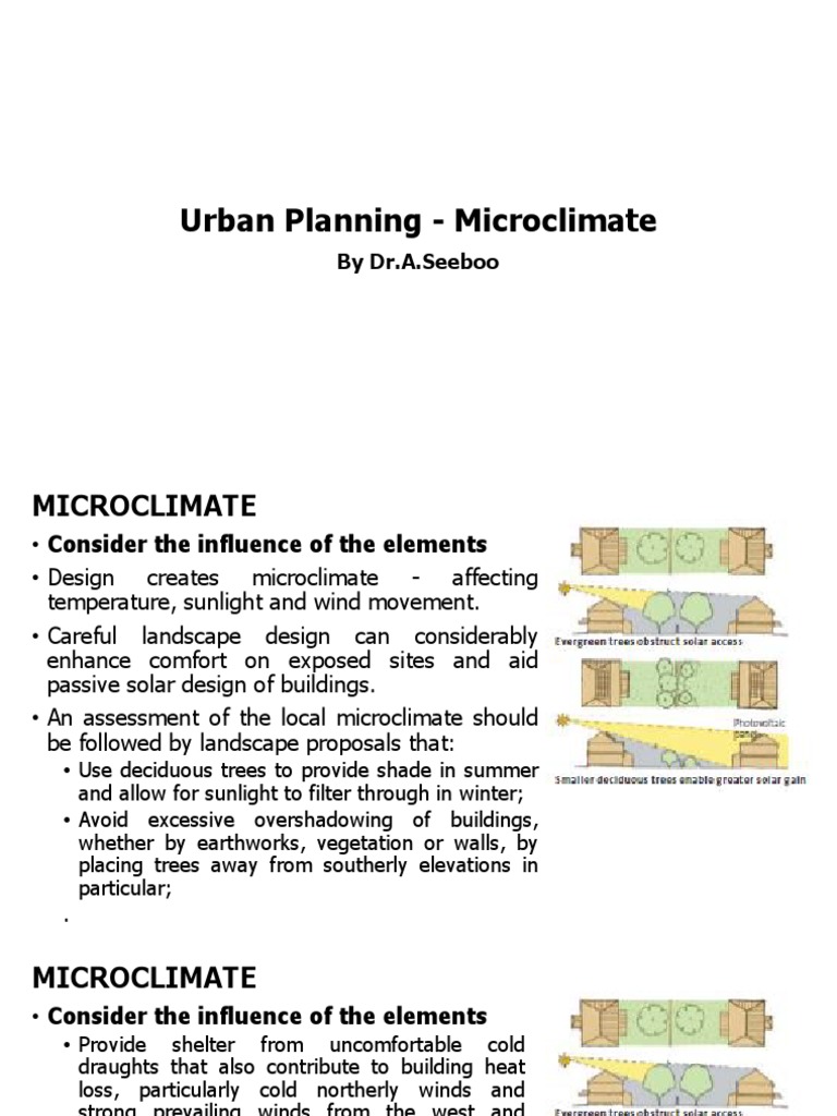 Urban Planning: Enhancing Microclimates | PDF | Forestry | Nature