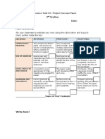 Performance Task #1-Project Concept Paper 2 Grading Name: Date: Strand and Sec.: Peer-Checking