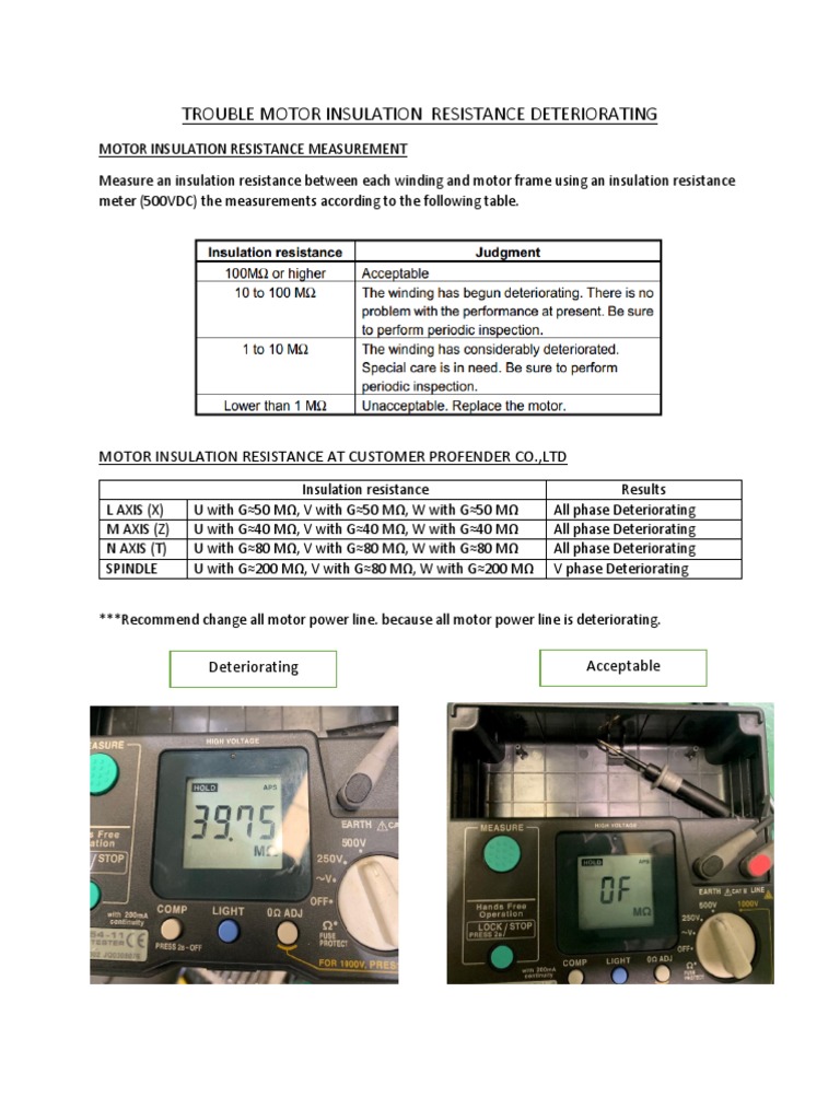 Motor Insulation Resistance PDF