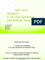 Contact Lens Solutions 2. Dry Eye Syndrome and Artificial Tears