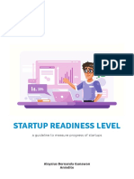 Startup Readiness Level - A Guideline To Measure Progress of Startup