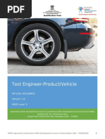 Elements and Performance Criteria - NVH TEST ENGINEER