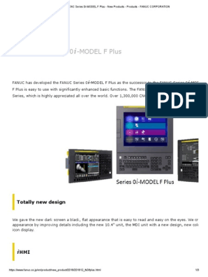Latest CNC Series 0i-MODEL F Plus - New Products - Products - FANUC  CORPORATION