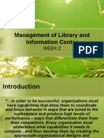 Week 2-MGMT of Libraries and Information Centers