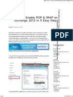 How To Enable POP & IMAP On Exchange 2013 PDF