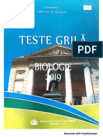 Culegere - Teste - Biologie - Umfcd 2019 PDF