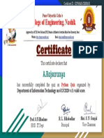 Certificate For A.Rajsaranya For - Python Quiz - PDF