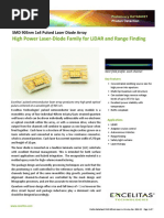 905nm Pulsed Semiconductor Laser 4-Channel Array Preliminary Datasheet