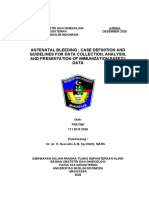 Telaah Jurnal Pratiwi 11120192039 (ANTENATAL BLEEDING CASE DEFINITION AND GUIDELINES FOR DATA COLLECTION, ANALY