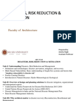 Disasters, Risk Reduction & Mitigation: Faculty of Architecture