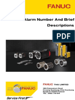 FANUC Alarm Numbers and Drive Descriptions