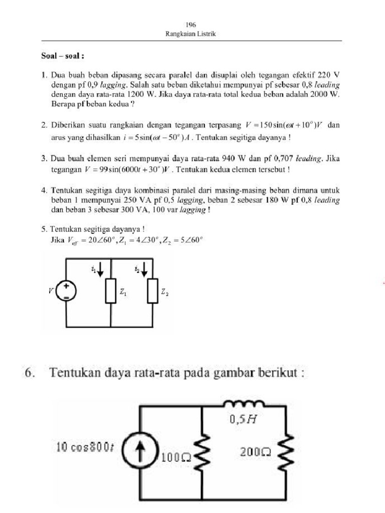 Jawaban Daya Pada Rangkaian RLC 1-7 | PDF