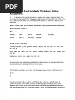 Sun Systems Fault Analysis Workshoponline Assessment