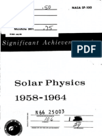 Significant Achievements in Solar Physics 1958-1964