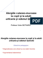 11. Urticaria acută şi cronică şi angioedemul. Alergia medicamentoasă.