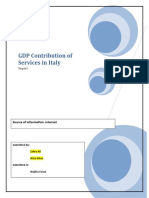 GDP Contribution of Services in Italy: Source of Information: Internet