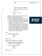 Chapter 9: The Analysis of Competitive Markets: Homework 7