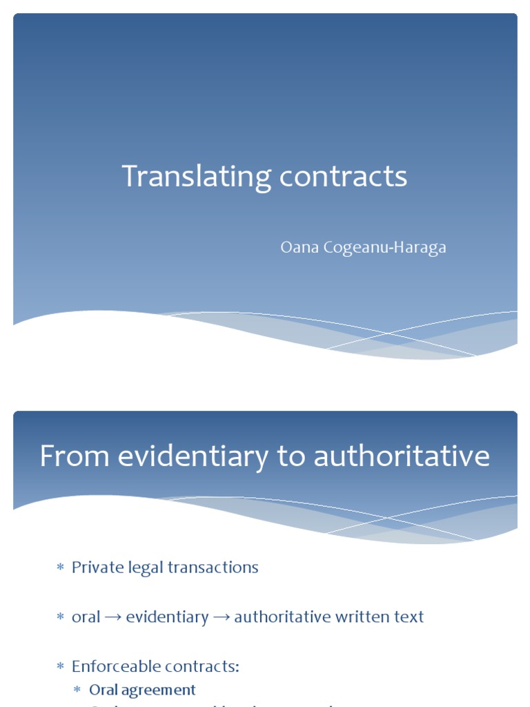 Contract Translation Techniques Explained | PDF