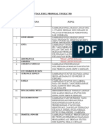 Daftar Judul Proposal D3 Tingkat 3B