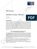 Suicides at France Télécom: ESMT Case Study