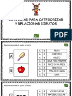 Actividad para Categorizar y Relacionar Dibujos