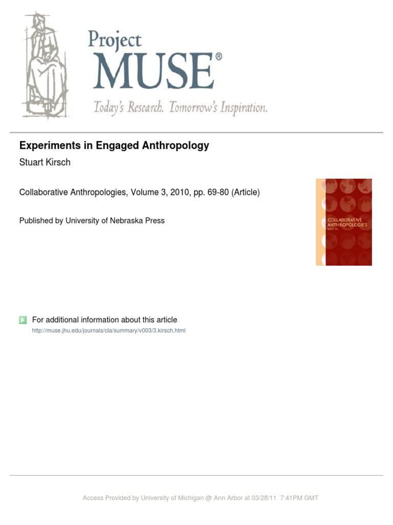Experiments in Engaged Anthropology: Stuart Kirsch | PDF | Ethnography ...