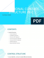 Conditional Control Structure Chap - 04 - Class - 10