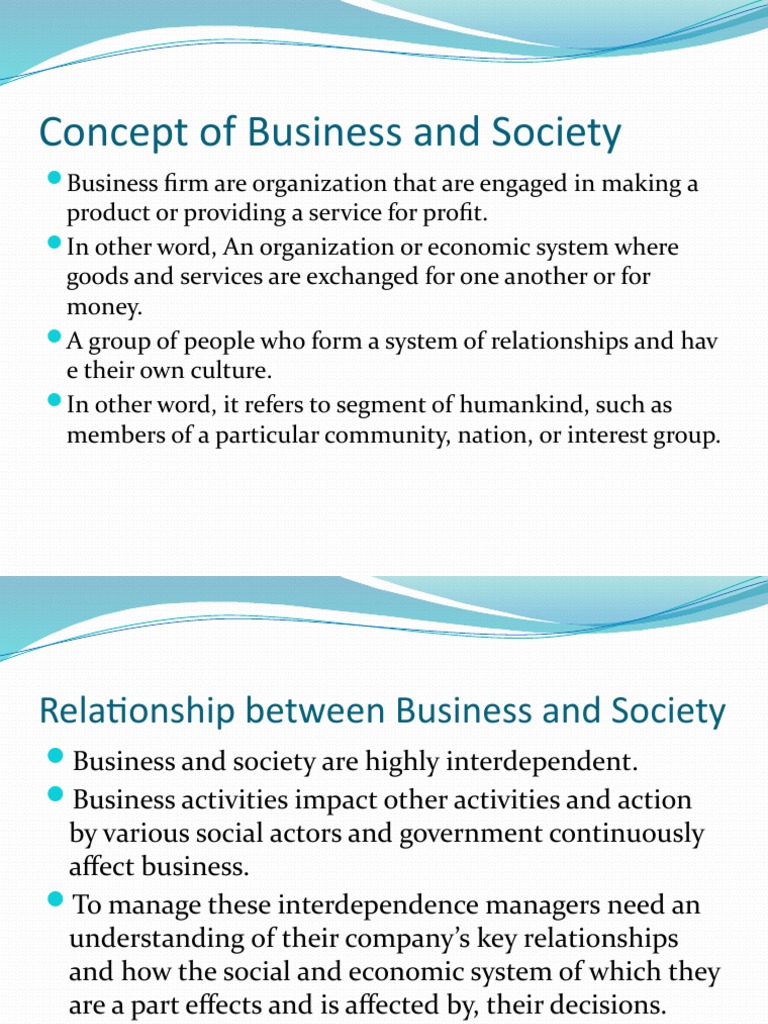 Business and Society Interdependence | PDF | Employment | Business Ethics